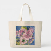 Waterverf Floral Glitter Grote Tote Bag (Achterkant)