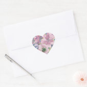 Waterverf Floral Glitter Hart Sticker (Envelop)