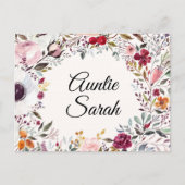 Waterverf Floral Godmoeder Voorstel Kaart (Voorkant)