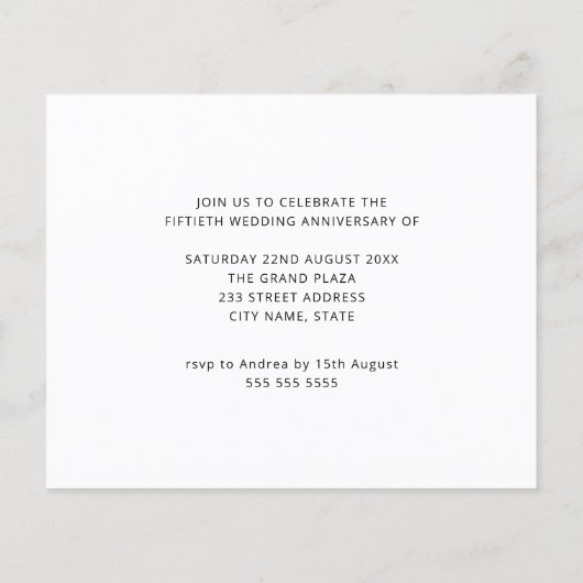 Waterverf Floral Gold 50e Jubileum (Achterkant)