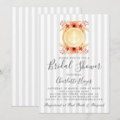 Waterverf Floral Gold Anchor Vrijgezellenfeest Kaart (Voorkant / Achterkant)