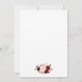 Waterverf Floral Gold Photo Wedding Kaart (Achterkant)