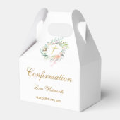 Waterverf Floral Gold Script Bevestiging Bedankdoosjes (Voorkant Zijde)