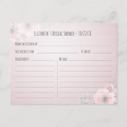 Waterverf Floral Gold Script Vrijgezellenfeest Rec Uitnodiging Briefkaart (Achterkant)