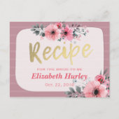 Waterverf Floral Gold Script Vrijgezellenfeest Rec Uitnodiging Briefkaart (Voorkant)