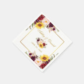Waterverf Floral Gold Servet (Hoek)