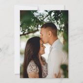 Waterverf Floral Gold Tape 2 foto bruiloft Kaart (Achterkant)