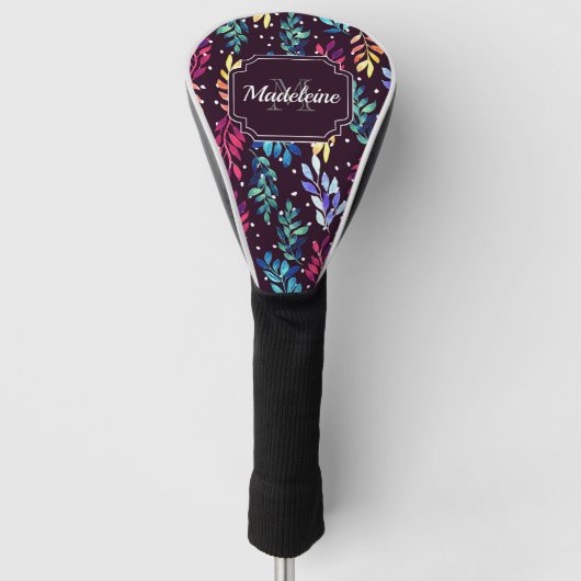 Waterverf Floral Golfheadcover (Voorkant)