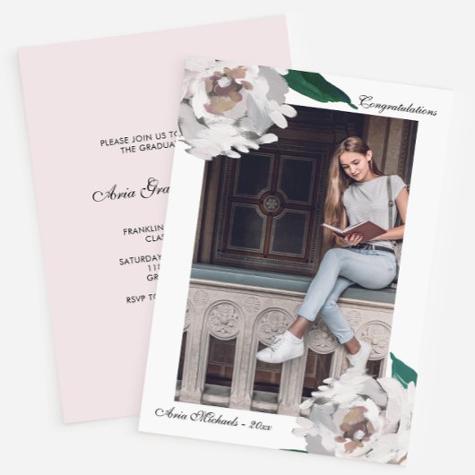 Waterverf Floral Gradual Party Invitation Kaart