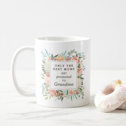 Waterverf Floral Grandma Koffiemok (Met donut)