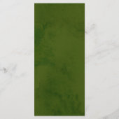 Waterverf Floral Green Foliage Wedding Menu Kaart (Achterkant)