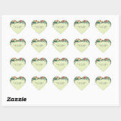 Waterverf Floral Green & Pink Wedding Stickers (Vel)
