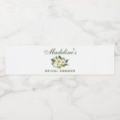 Waterverf Floral Green Vrijgezellenfeest Waterfles Etiket (Enkel label)