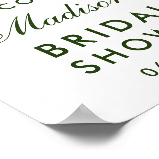 Waterverf Floral Green Vrijgezellenfeest Welkom Poster (Hoek)