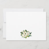 Waterverf Floral Green White Gold Save the Date (Achterkant)