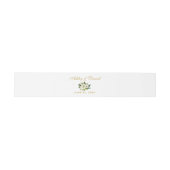Waterverf Floral Green White Gold Wedding GS Uitnodigingen Wikkel (Vlak)