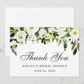 Waterverf Floral Green White Vrijgezellenfeest Bed Kaart (Voorkant / Achterkant)