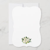 Waterverf Floral Green White Wedding Bouquet B Kaart (Achterkant)