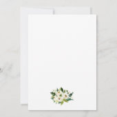 Waterverf Floral Green White Wedding Invitation Kaart (Achterkant)