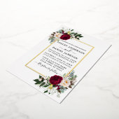 Waterverf Floral Greenery Gold Folie Uitnodiging (Gedraaid)