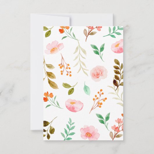 Waterverf Floral Greenery Teapot Party Birthday Bedankkaart (Achterkant)