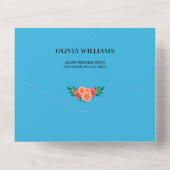 Waterverf Floral Greenery Vrijgezellenfeest Recipe All In One Uitnodiging (Achterkant)