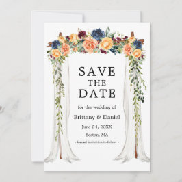 Waterverf - Floral Greenery Wedding Canopy Save The Date