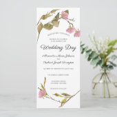 Waterverf Floral Greenery Wedding Kaart (Staand voorkant)
