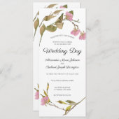 Waterverf Floral Greenery Wedding Kaart (Voorkant / Achterkant)