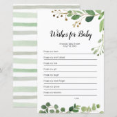 Waterverf Floral Greenery wil Baby gamen (Voorkant / Achterkant)