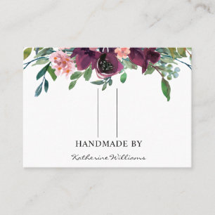 Waterverf Floral Hair Clip Barrette Display Kaart Visitekaartje