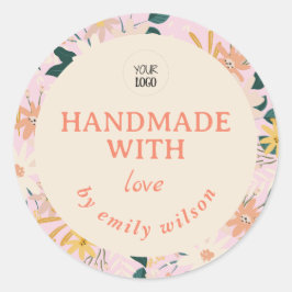  Waterverf Floral Handgemaakte Verpakking Ronde Sticker