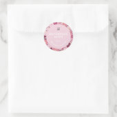 Waterverf Floral Handgemaakte Verpakking Ronde Sticker (Tas)