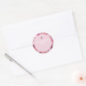 Waterverf Floral Handgemaakte Verpakking Ronde Sticker (Envelop)