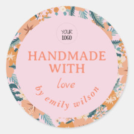  Waterverf Floral Handgemaakte Verpakking Ronde Sticker