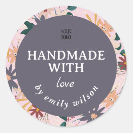  Waterverf Floral Handgemaakte Verpakking Ronde Sticker