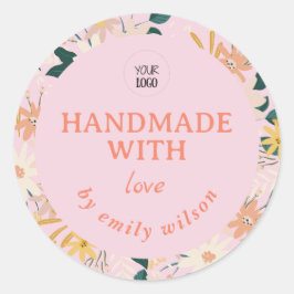  Waterverf Floral Handgemaakte Verpakking Ronde Sticker