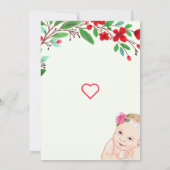 Waterverf Floral Happy Baby shower Invitation (Achterkant)