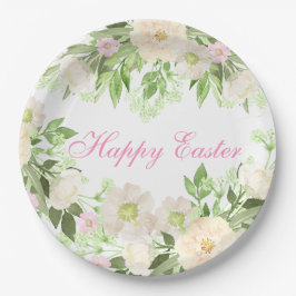 Waterverf Floral Happy Easter Borden Papieren Bordje
