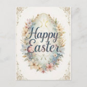 Waterverf Floral Happy Easter Briefkaart (Voorkant)