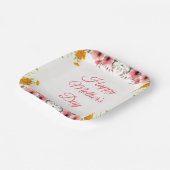 Waterverf Floral Happy Moederdag Papieren Bordje (Gebogen)