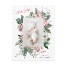 Waterverf Floral Happy Paasfoto