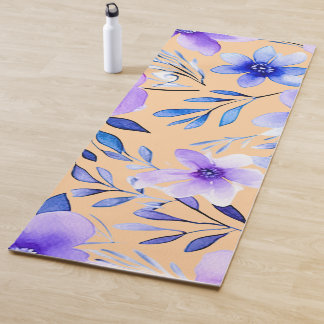Waterverf Floral Harmony – Naadloze Botanische Pat Yogamat