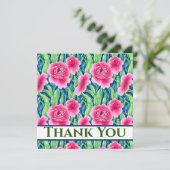 Waterverf Floral Hartelijk dank (Staand voorkant)