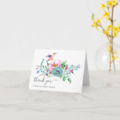 Waterverf Floral Hartelijk dank Kaart (Gele Bloem)