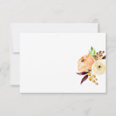 Waterverf Floral Hartelijk dank Notitiekaartje (Achterkant)