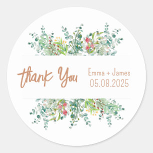 Waterverf Floral Hartelijk dank Sticker
