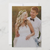 Waterverf Floral Hartelijk dank voor uw bruiloft Bedankkaart (Achterkant)