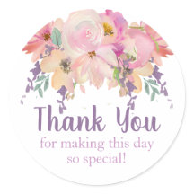 Waterverf Floral Hartelijk dank voor uw steun