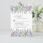 Waterverf Floral Heather Wedding RSVP (Staand voorkant)